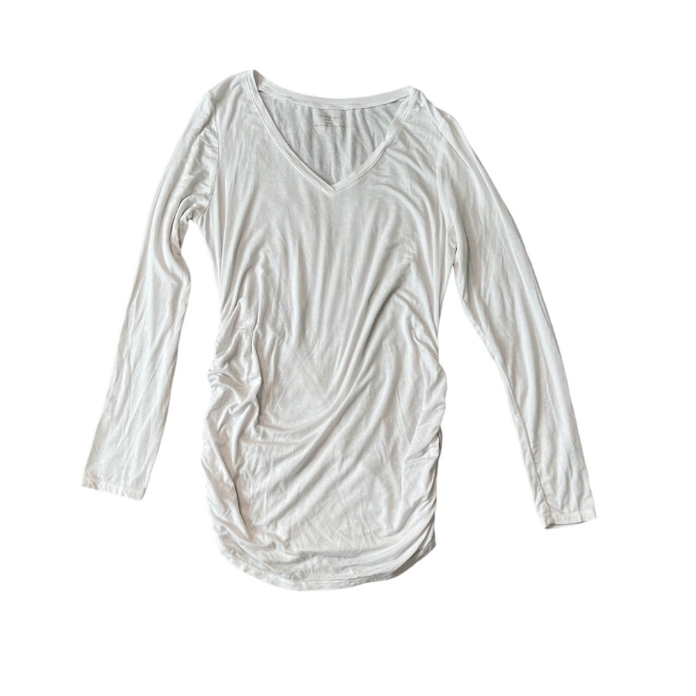 Motherhood Maternity White Long Sleeve Shirt Size Medium